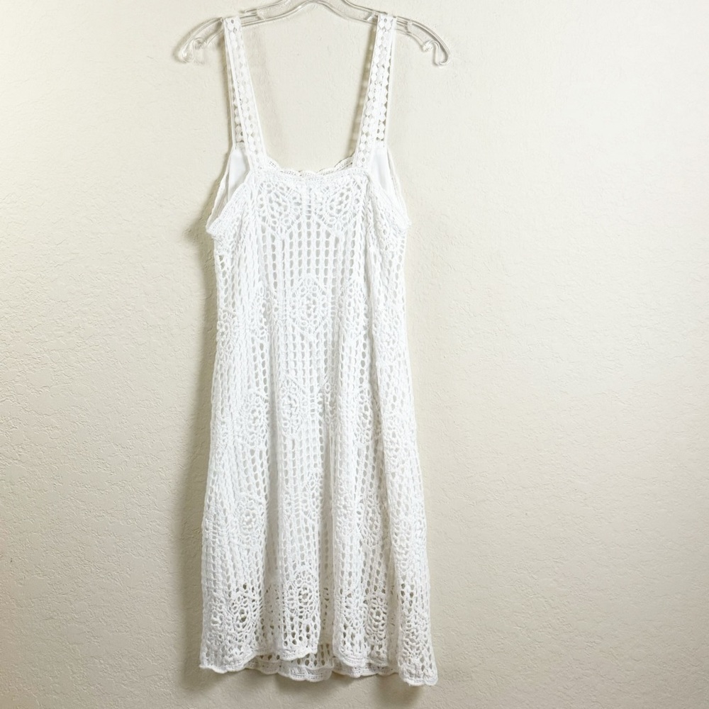 (SHELL) La Blanca White Crochet Swim Coverup - Picture 8 of 13
